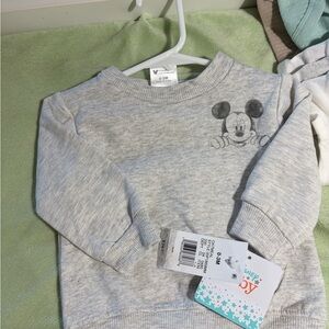 Disney Light Gray Mickey Mouse Baby Sweatshirt
